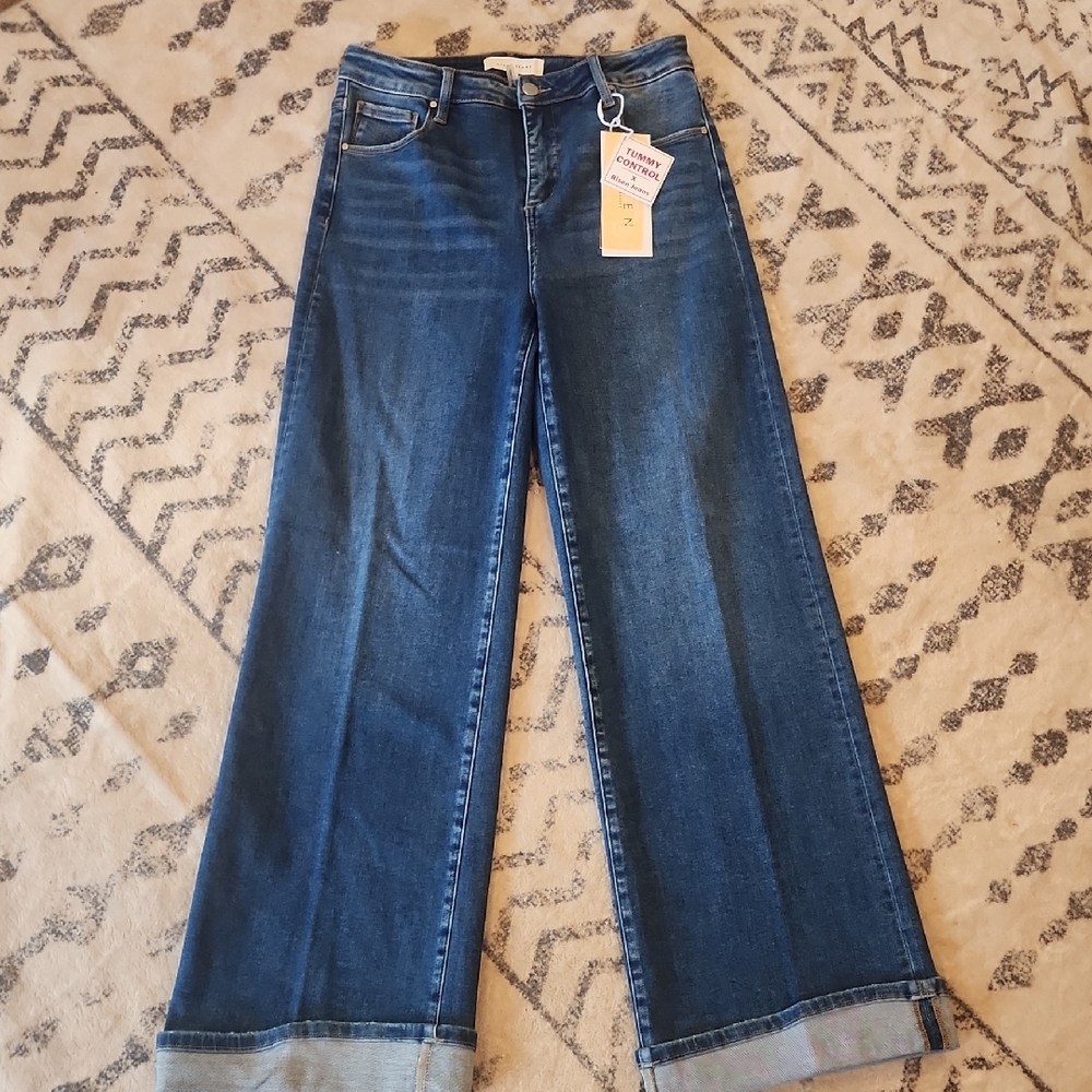 Women's Blue Wide-Leg Jeans